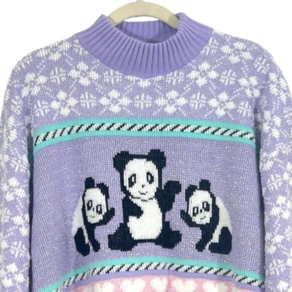 Vintage Adele Knitwear Panda Sweater Large Pre-Loved - Picture 3 of 6